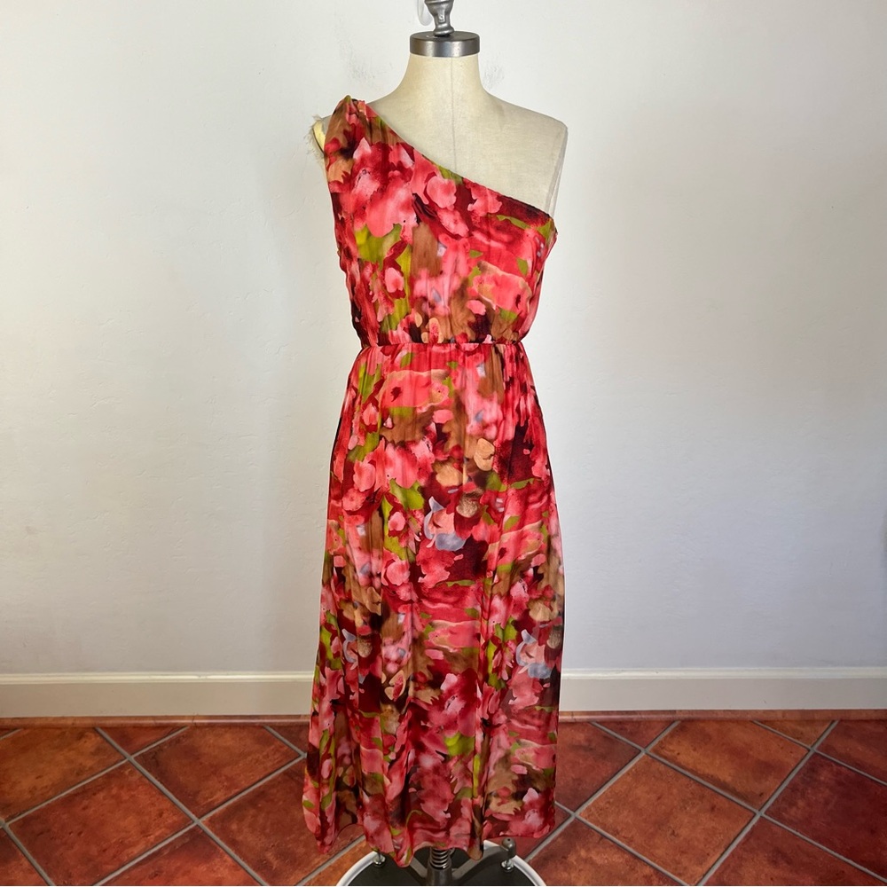 Lara G Guidotti Floral One Shoulder Dress